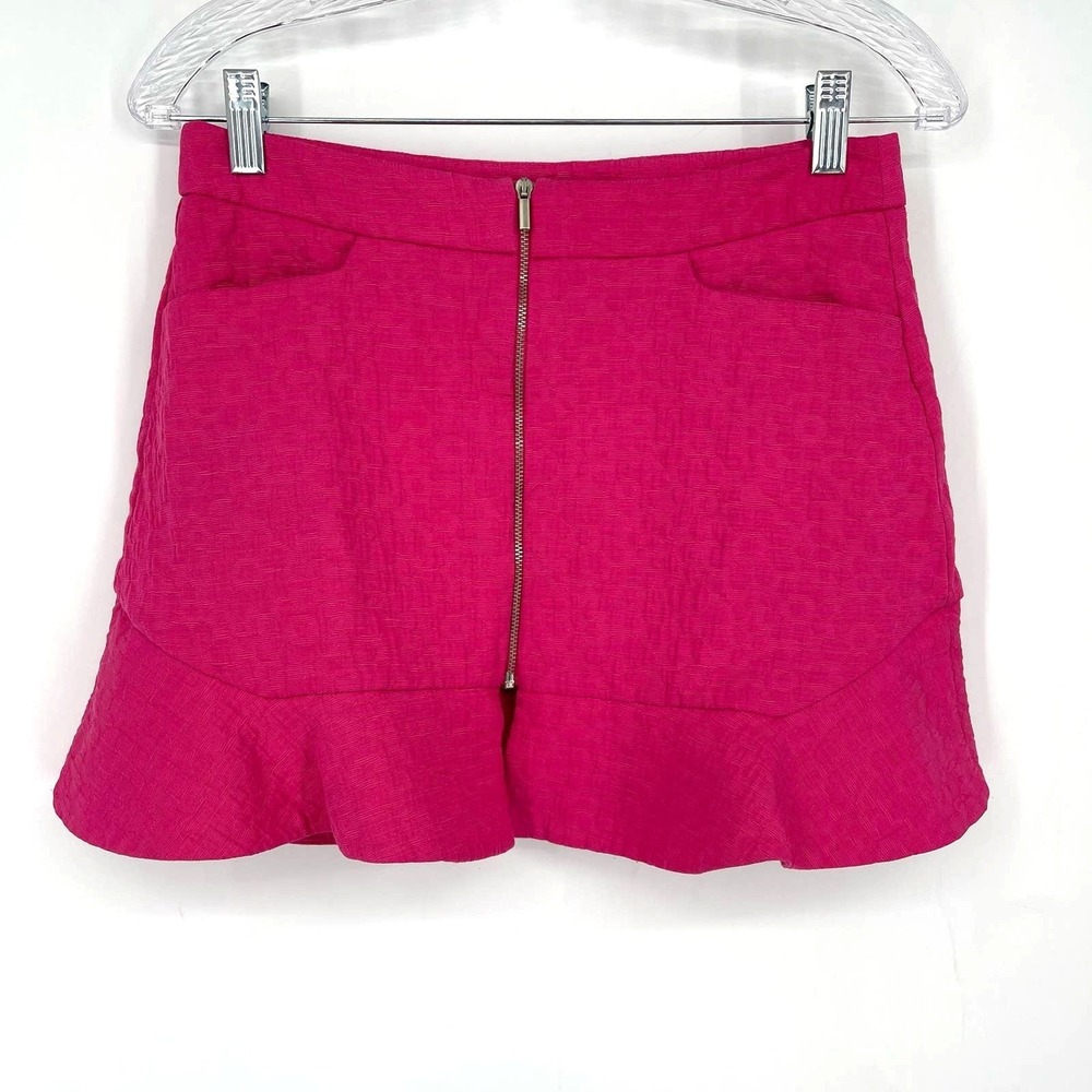 Zara Hot Pink Mini Skirt Medium Full‎ Zipper